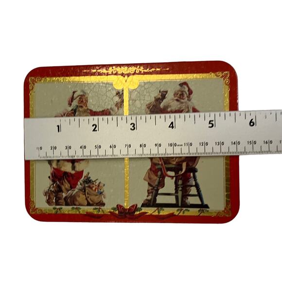 Vintage 1993 Coca Cola Christmas Santa Playing Cards In Tin - Picture 6 of 7